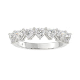 14K WHITE GOLD 1 3/8CT HEART DIAMOND LADIES BAND