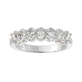 14K WHITE GOLD 1 3/8CT OVAL DIAMOND LADIES BAND