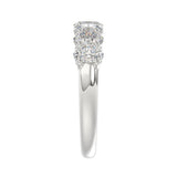 14K WHITE GOLD 1 1/2CT OVAL DIAMOND LADIES BAND