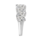 10K WHITE GOLD 3.00CT ROUND/PEAR DIAMOND LADIES RING