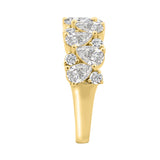 10K YELLOW GOLD 3.00CT ROUND/PEAR DIAMOND LADIES RING