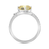14K WHITE GOLD 2 1/4CT ROUND/MARQUISE/OVAL DIAMOND LADIES RING (CENTER STONE OVAL DIAMOND 1 1/2CT)