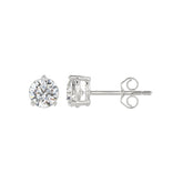 10K WHITE GOLD 2CT ROUND DIAMOND SOLITAIRE EARRINGS