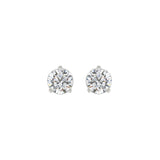10K WHITE GOLD 2CT ROUND DIAMOND SOLITAIRE EARRINGS