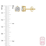 Classic Diamond Stud Earrings for Her | 3.00 CTW Lab-Created Diamonds | 10K Yellow Gold