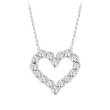 14K WHITE GOLD 2.00CT ROUND DIAMOND LADIES NECKLACE