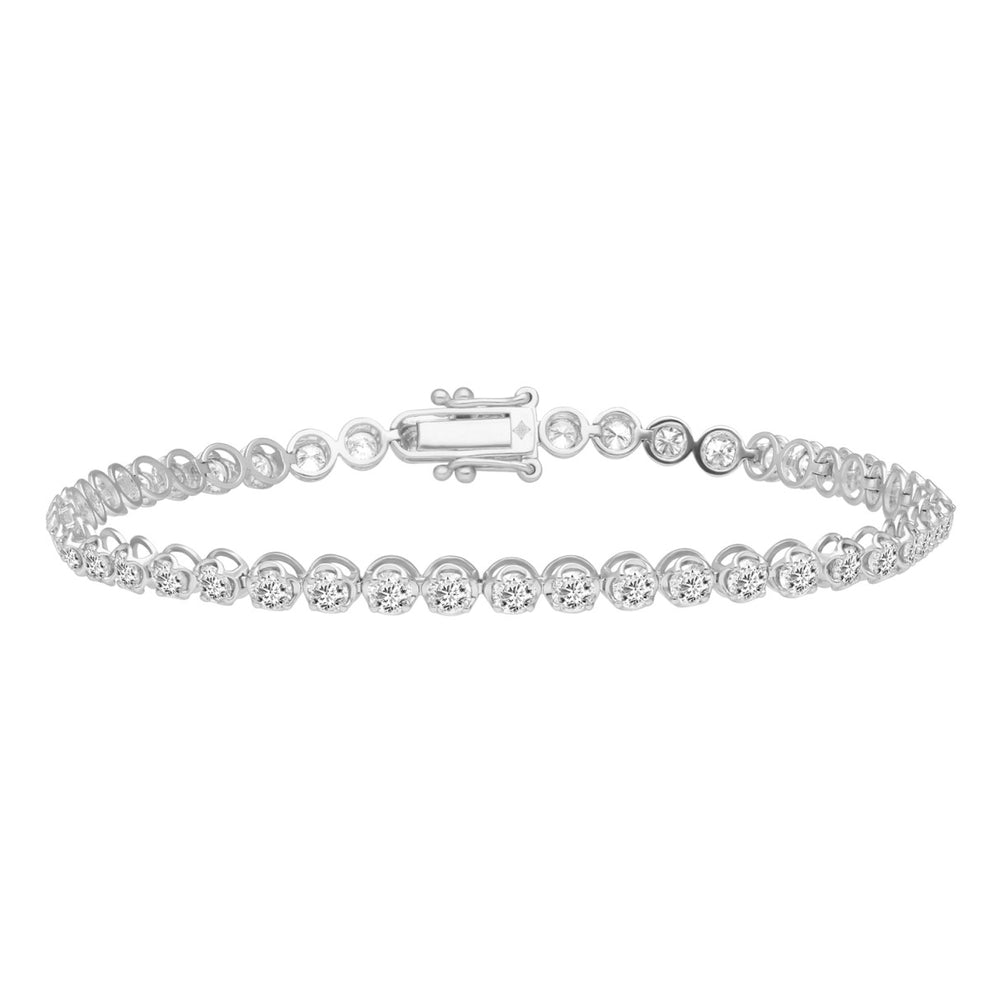 10K WHITE GOLD 3.00CT ROUND DIAMOND LADIES BRACELET