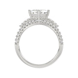14K WHITE GOLD 3 3/4CT ROUND/PRINCESS DIAMOND LADIES RING