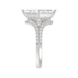14K WHITE GOLD 3 3/4CT ROUND/PRINCESS DIAMOND LADIES RING