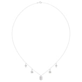 14K WHITE GOLD 3 1/2CT PEAR/HEXAGON/LOZENGE DIAMOND LADIES NECKLACE