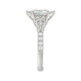14K WHITE GOLD 3.00CT ROUND/BAGUETTE/HEXAGON DIAMOND LADIES RING