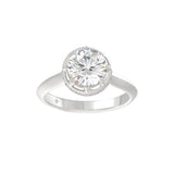 14K WHITE GOLD 2 1/2CT ROUND DIAMOND LADIES RING (CENTER STONE ROUND DIAMOND 2CT)