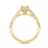 14K YELLOW GOLD 4.00CT ROUND/OVAL/MARQUISE DIAMOND LADIES RING