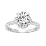 14K WHITE GOLD 2 1/2CT ROUND DIAMOND LADIES RING (CENTER STONE ROUND DIAMOND 2CT)