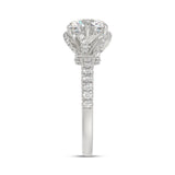 14K WHITE GOLD 2 1/2CT ROUND DIAMOND LADIES RING (CENTER STONE ROUND DIAMOND 2CT)