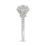 14K WHITE GOLD 2 1/2CT ROUND DIAMOND LADIES RING (CENTER STONE ROUND DIAMOND 2CT)