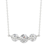 14K WHITE GOLD 3/4CT ROUND DIAMOND LADIES PENDANT WITH CHAIN