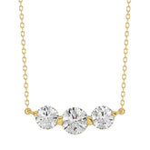 14K YELLOW GOLD 3/4CT ROUND DIAMOND LADIES PENDANT WITH CHAIN