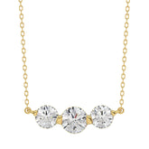 14K YELLOW GOLD 3/4CT ROUND DIAMOND LADIES PENDANT WITH CHAIN