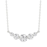 14K WHITE GOLD 1/2CT ROUND DIAMOND LADIES NECKLACE
