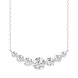 14K WHITE GOLD 1 3/4CT ROUND DIAMOND LADIES NECKLACE