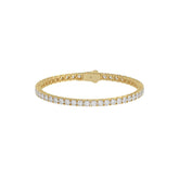 14K YELLOW GOLD 5.00CT ROUND DIAMOND MEN'S BRACELET
