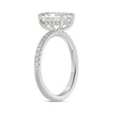 14K WHITE GOLD 1 3/4CT ROUND/RADIANT DIAMOND LADIES RING (CENTER STONE RADIANT DIAMOND 1 1/2CT)
