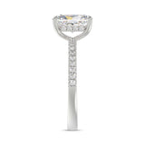 14K WHITE GOLD 1 3/4CT ROUND/RADIANT DIAMOND LADIES RING (CENTER STONE RADIANT DIAMOND 1 1/2CT)