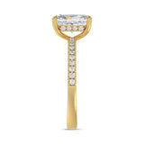 14K YELLOW GOLD 1 3/4CT ROUND/RADIANT DIAMOND LADIES RING (CENTER STONE RADIANT DIAMOND 1 1/2CT)