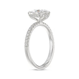 14K WHITE GOLD 1 3/4CT ROUND/PEAR DIAMOND LADIES RING (CENTER STONE PEAR DIAMOND 1 1/2CT)