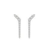 14K WHITE GOLD 1/2CT ROUND DIAMOND LADIES EARRINGS