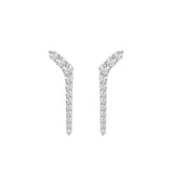 14K WHITE GOLD 1/2CT ROUND DIAMOND LADIES EARRINGS