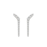 14K WHITE GOLD 1/2CT ROUND DIAMOND LADIES EARRINGS