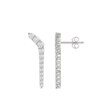14K WHITE GOLD 1/2CT ROUND DIAMOND LADIES EARRINGS