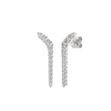 14K WHITE GOLD 1/2CT ROUND DIAMOND LADIES EARRINGS