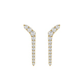 14K YELLOW GOLD 1/2CT ROUND DIAMOND LADIES EARRINGS