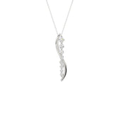 14K WHITE GOLD 3/8CT ROUND DIAMOND LADIES PENDANT WITH CHAIN