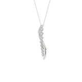 14K WHITE GOLD 3/8CT ROUND DIAMOND LADIES PENDANT WITH CHAIN