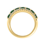 14K YELLOW GOLD 4.00CT ROUND DIAMOND LADIES RING (ROUND EMERALD DIAMOND 3 1/2CT)