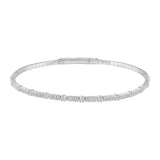 14K WHITE GOLD 1/5CT ROUND DIAMOND LADIES BANGLE
