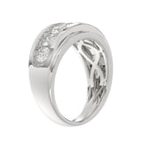 14K WHITE GOLD 2.00CT ROUND DIAMOND MEN'S BAND