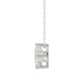 14K WHITE GOLD 1 3/4CT FANCY CUT ALPHABET DIAMOND LADIES PENDANT WITH CHAIN
