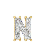14K YELLOW GOLD 1 1/2CT FANCY CUT ALPHABET DIAMOND MEN'S CHARM PENDANT