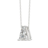 14K WHITE GOLD 1 5/8CT FANCY CUT ALPHABET DIAMOND LADIES PENDANT WITH CHAIN