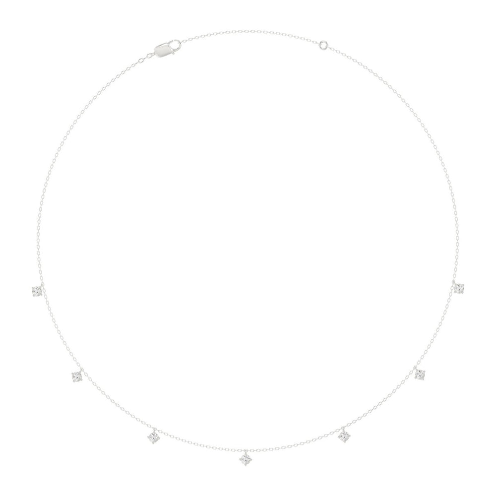 10K WHITE GOLD 1.00CT ROUND DIAMOND LADIES NECKLACE