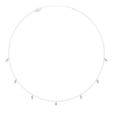 10K WHITE GOLD 1.00CT MARQUISE DIAMOND LADIES NECKLACE