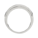 14K WHITE GOLD 1.00CT ROUND DIAMOND MEN'S BAND
