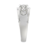 14K WHITE GOLD 1.00CT ROUND DIAMOND MEN'S BAND