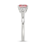 ETERNAL BLUSH COLLECTION 14K WHITE GOLD 1 1/3CT PINK OVAL/ROUND DIAMOND LADIES RING (CENTER STONE PINK OVAL DIAMOND 1CT)