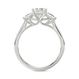 14K WHITE GOLD 2 5/8CT EMERALD/PRINCESS DIAMOND LADIES RING (CENTER STONE EMERALD DIAMOND 1 1/2CT)